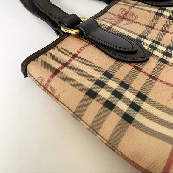 LAST CHANCE SALE!AUTHENTIC Burberry Classic Regent Leather Tote Bag Haymarket - Picture 7 of 16